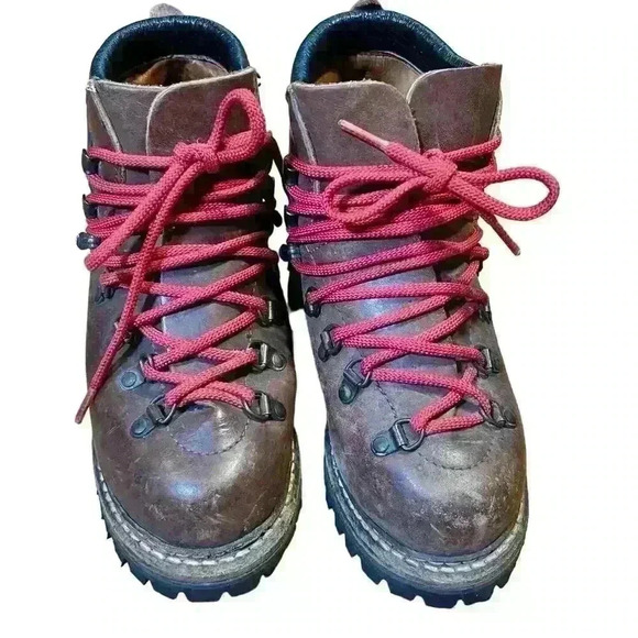 Vintage Dexter Brown Leather Hiking Mountain Boots Vibram Soles Men’s Size 5 USA main image 4